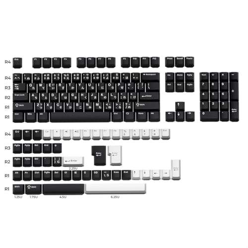 Touches japonaises PBT Huba anti-brillance pour clavier MX noir
