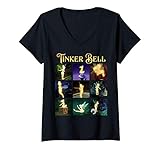 Womens Disney Peter Pan Tinker Bell Scene Box Up V-Neck T-Shirt