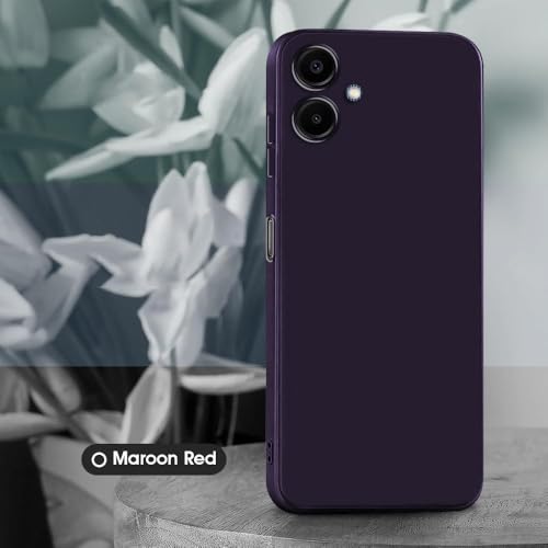 Image of Back Cover for Samsung Galaxy A06 4G / A06 5G | Full Camera Protection | Premium Liquid Silicon Case | Flexible Bumper Case for Samsung Galaxy A06 4G / A06 5G (Maroon Red)