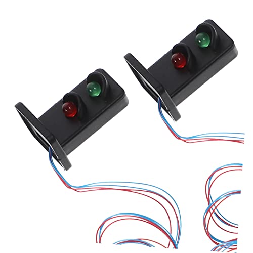BESPORTBLE 2Pcs Mini Traffic Light Model for Sand Table DIY Materials Decorative Signal Lamp for Train Layouts and Sandbox Scenes Vibrant Design for Miniature Decor