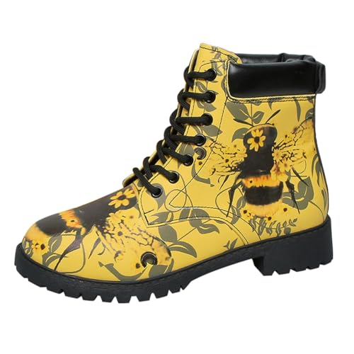 Bottines à lacets pour femme avec talon compensé confortable et semelle