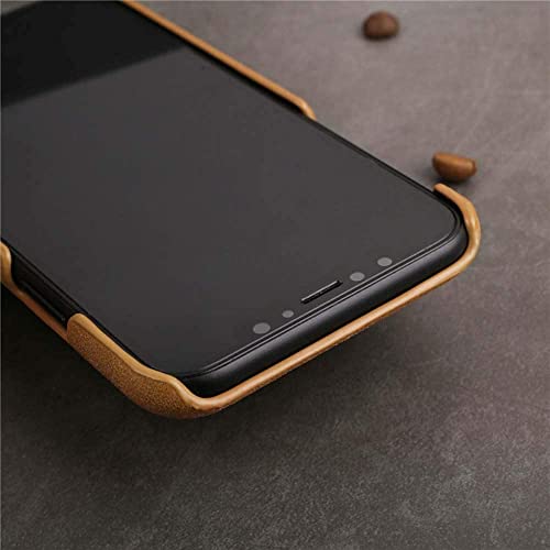 Protection iPhone 11 Pro Max anti-rayure housse cuir mince café