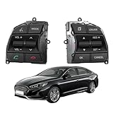96700-C1510 1 Pair Steering Wheel Switch Volume Button Compatible with Hyundai Sonata LF 2015-2018 Car Bluetooth Phone Music Buttons