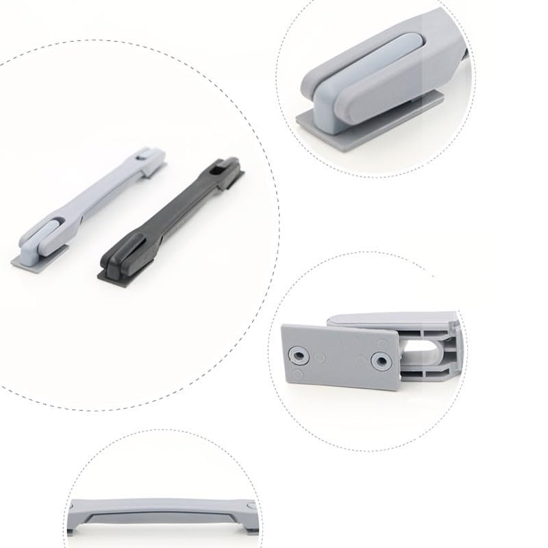 Image of Luggage Wheel,Handle,Lock Only for Replacement and Repair for VIP, Safari, Skybag, Amrican Tourister Suitcases Luggage Part (1 PCS HANDLE GREY (NEW))