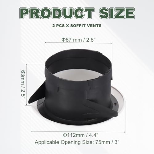 Cubierta de ventilación redonda con pantalla difusora de techo para regular el aire, ABS 3