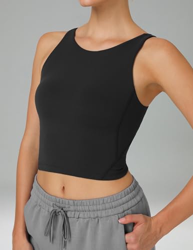 Colorfulkoala Dreamlux Womens Padded Sports Bra High Neck U-Back Yoga Running Workout Athletic Tank Top with Removable Cups2