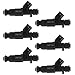 ROADFAR Fuel Injectors Parts, 4 Hole Engine Fuel Injector Kits Fit for Jeep Cherokee/Grand Cherokee/Wrangler,Dodge Ram 1500,Dodge Ram 2500 Van/Ram 3500 Van 0280155923,Set of 6