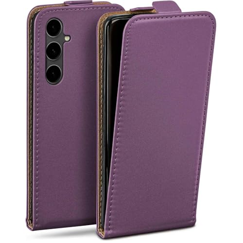 Étui Samsung S23 FE violet moex à clapet vertical avec protection intégrale 360