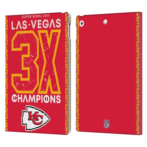 Étui en cuir iPad 10.2 NFL Chiefs Super Bowl LVIII finition premium pour tablette