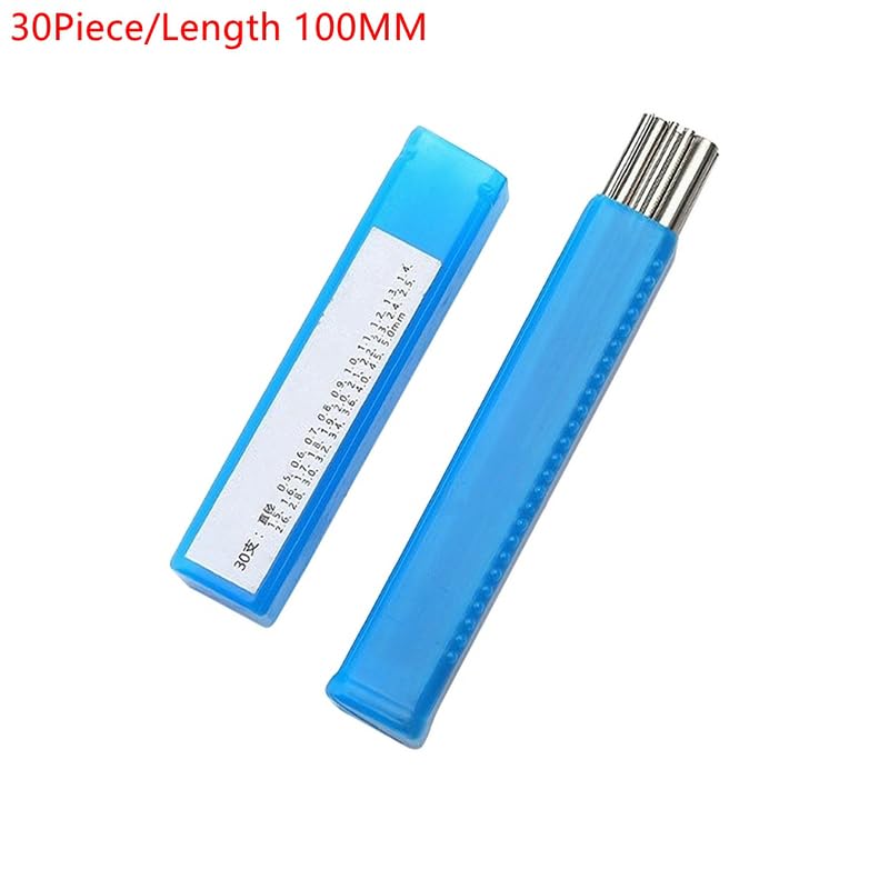 Pièce 30/36 d‘acier inoxydable cuir solide core stick roll mandrel coil creux forme rod pour joaillerie outil de fabrication de bijouterie (30 Piece X Length 100MM)