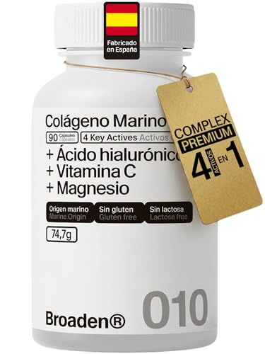 90 Cápsulas Colágeno Marino Hidrolizado COMPLEX con Ácido Hialurónico + Vitamina C + Magnesio (90 Cápsulas)