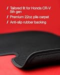 Floor Mats for Honda CRV 2017-2022 - Custom 3D Fit for Honda CR-V 2017 2018 2019 2020 2021 2022 Hybrid - 1st & 2nd Row Set - Anti-Slip Backing - 22oz Heavy Duty Carpet Mat - All Weather Car Liner
