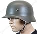 Epic Militaria Reproduction WW2 German Army M35 STEEL HELMET with Leather Liner & Chin Strap (Medium (56/57 cm))