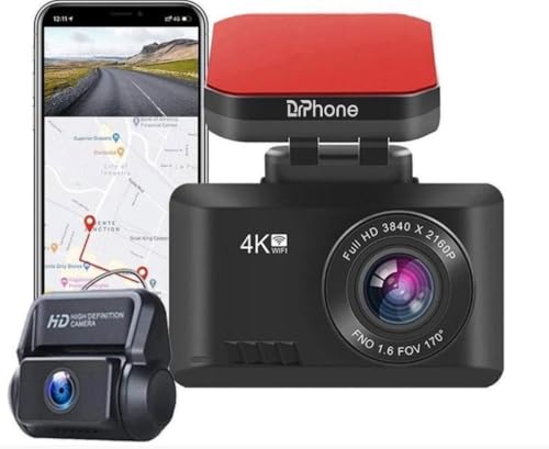 Dash Cam 4K DrPhone D07 vision nocturne contre le délit de fuite nocturne