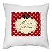 YONACREA - Coussin 40x40cm - Mamie Je t'aime (Rouge sans Garnissage)