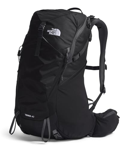 The North Face Terra 40 Backpack - Unisex Hiking Pack, Padded Hipbelt, Pole & Ice Axe Attachments, Hydration Sleeve, TNF Black/Asphalt Grey-NPF, Small/Medium - Image 2