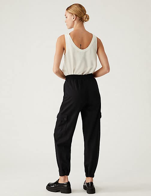 Image of Marks & Spencer Ponte Utility Tapered Ankle Grazer Joggers