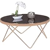 sofatisch glas rund MATERIAL ✔ Der Couchtisch besteht aus Metall. Die Tischplatte ist aus schwarzem Einscheiben-Sicherheitsglas.