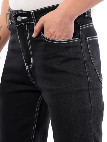 Image of KOTTY Mens Solid Black Wash Coin Pocket Jeans
