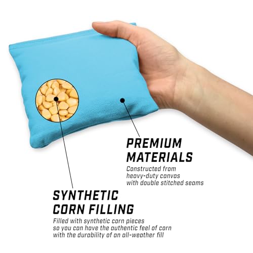 Gosports CH-BAGS-4-LIGHTBLUE Cornhole Bean Bags Set Of 4 thumb #1