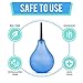 Clear Enema Bulb Kit – Anal Douche for Men and Women – 7oz with 2 Replaceable Nozzles - Easily See Water Level with Transparent Design – BPA and Phthalates Free (Blue)