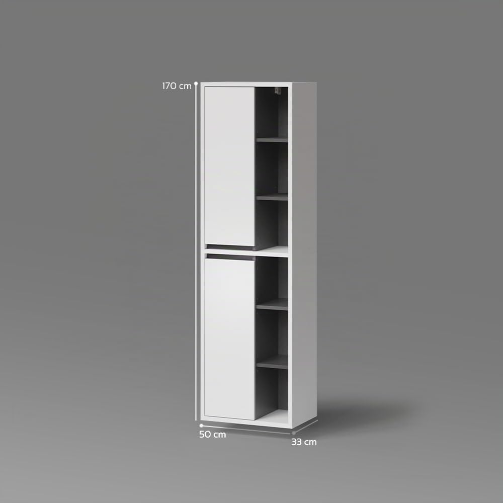 Livinity Armario de baño Vomano, Blanco, 50 x 170 cm