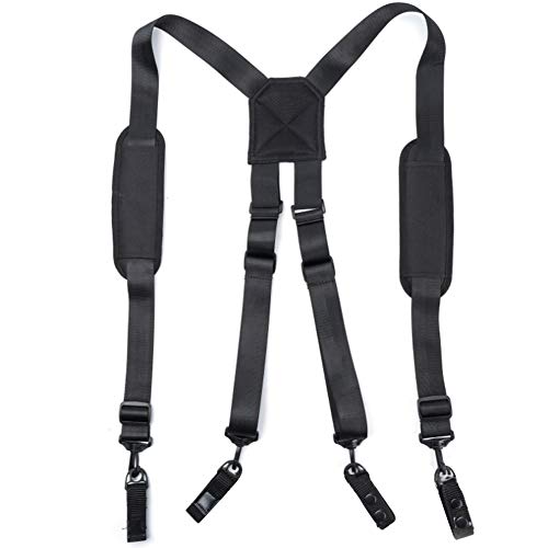 Police Heavy Duty Belt Suspenders,Tactical Duty Belt Harness Suspenders,Mens Padded Tool Belts,Adjustable Police Tool Belt Suspenders With 4 Loop Attachments (Style#2) #TOP1