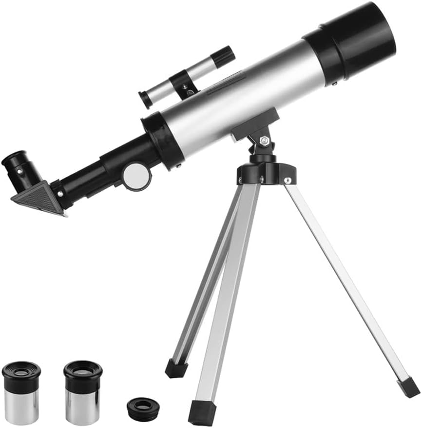 Astronomical Telescope for Kids and Beginners 90X Magnification Telescope with Finder Scope 2 Eyepieces and Tod