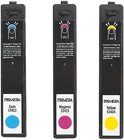 Primera 53422, 53423, 53424 Juego de cartuchos de tinta de 3 colores para LX900