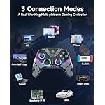 EasySMX X15 Wireless PC Controller with Hall Effect Joysticks & Triggers, RGB Lighting, 2 Back Buttons, 1000mAh Battery, Bluetooth Game Controller for Windows PC, Steam, Switch & Android - Image 2