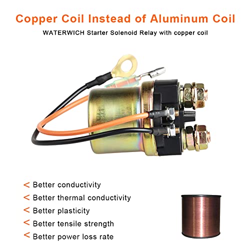 Image of WATERWICH Starter Solenoid Relay Compatible with ms5c-311-1 6g1-81941-10-00 6g1-81941-00-00 Yamaha Waverunner GP1200 GP760 500 650 700