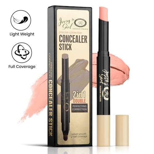 Image of Fashion Colour Precise Correction Concealer Stick | 2 in1 Double Perfecting | Dual Sided Full Coverage with Soft Brush | Buildable Coverage Makeup | All Skin Type | 2.2g | Shade 02