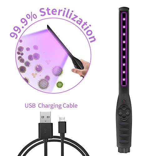 UV Light Sanitizer Wand, Portable Handheld UV Lamp for Hotel Household Travel Wardrobe
