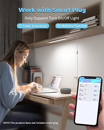 Image of ASOKO 16Inch Under Cabinet LED Workbench Light Plug in Dimmable 6000K