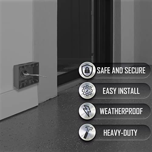 2-Gang Weatherproof Deep Box, Five 1 In. Threaded Outlets, Gray (5389-0) #TOP4