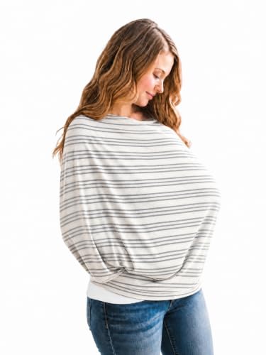 Image of Copper Pearl Nursing Cover for Breastfeeding - Multi-Use Baby Car Seat Cover, Stroller Cover & Breast Feeding Cover Up for Women, Stretchy Breathable High Quality Cover for Boy or Girl, Midtown