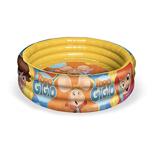 Grandi Giochi Topo Gigio Tpn02000 - Piscina Con 3 Anillas, 90 Cm, Multicolor