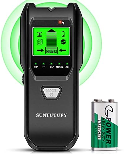 Stud Finder Wall Scanner - 5 in 1 Electronic Stud Detector with Upgraded Smart Sensor, Audio Alarm and HD LCD Display for the Center and Edge of Wood, AC Wire, Metal and Studs Detection(Black)