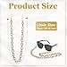 PATIKIL Glasses Lanyard for Sunglasses, Acrylic Glasses Chain Strap Adjustable Eyeglasses Holder Strap Chains Around Neck for Women Girls Sunglasses, Coffee/Gold