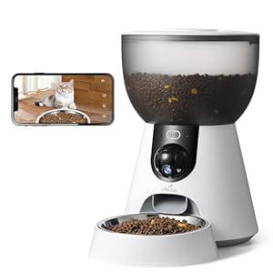 iPettie F4-C Smart Automatic Pet Feeder with 160° Wide-Angle Camera, 5G WiFi Connectivity, 2K HD, Motion & Sound Detection, 2-Way Voice Interaction, Night Vision, Stainless Steel Food Dispenser