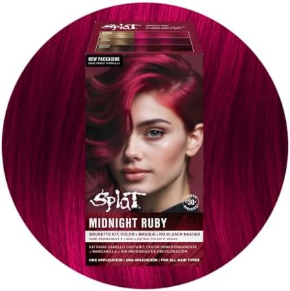 Splat Midnight Ruby Semi Permanent Hair Dye Kit, 1 Application