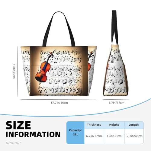 Sac à bandoulière violon imperméable noir pour cours de musique - 5