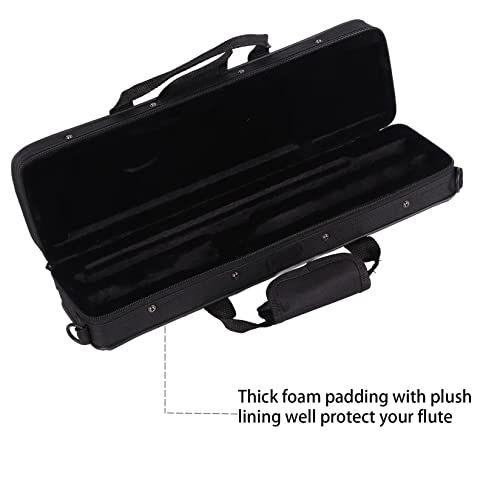 Flute Case Carrying Bag Cover For 16 Holes Flute C Foot Storage Box With Adjustable Shoulder Strap, Lightweight And Double Zipper Waterproof #TOP2