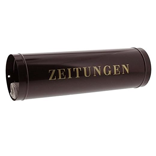 Burg-Wächter Zeitungsrolle mit Seitendeckel, Briefkastenergänzung, Rund, Verzinkter Stahl, 800 BR, Braun (ähnlich RAL 8014)