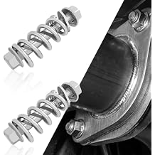 2Sets العادم المنوع البراغي الخمار إصلاح كيت M10x1.5 MM الصلب العادم البراغي والمكسرات شفة إصلاح كيت مع الينابيع للعادم المنوع طوقا تقليل الاهتزاز اكسسوارات السيارات العالمية
