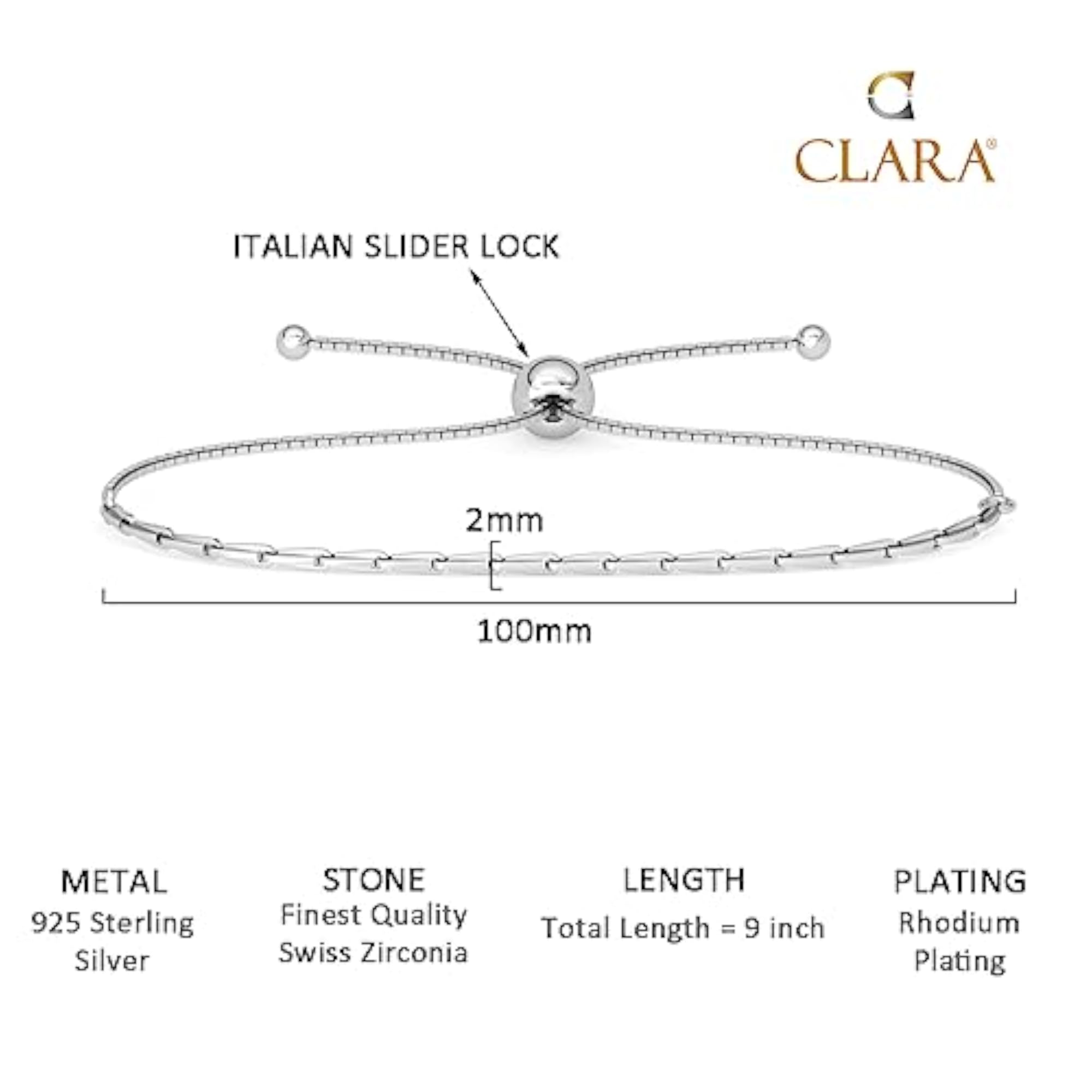 Women's 925 Silver Chimta Chain Adjustable Bracelet