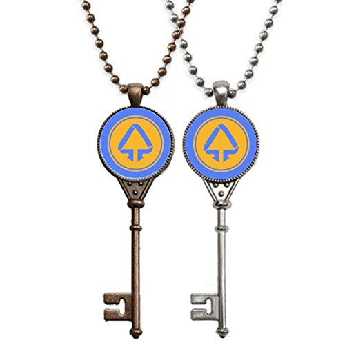OFFbb-USA Virescence Greening Waste Sorting Key Necklace Pendant Jewelry Couple