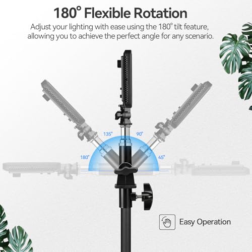 WELLMAKING 2PCS U Shape Tilt Adapter Swivel Mount Umbrella Holder Light Stand with Standard 1/4 to 3/8 inch Metal Male Screw Adapter Spigot Stud for Studio Light Stand, Hotshoe/Coldshoe Adapter by WELLMAKING - Image 5