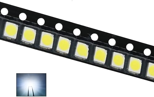 Miniatura 6 de 100 unids 3528 (1210) UV púrpura SMD LED diodo luces chips (ultravioleta 395nm 0.138 in x 0.110 in DC 3V 20mA) iluminación bombillas lámparas