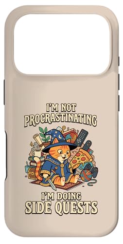 I'm Not Procrastinating I'm Doing Side Quest Wizard Cat �X�}�z�P�[�X iPhone 17 Pro �p
